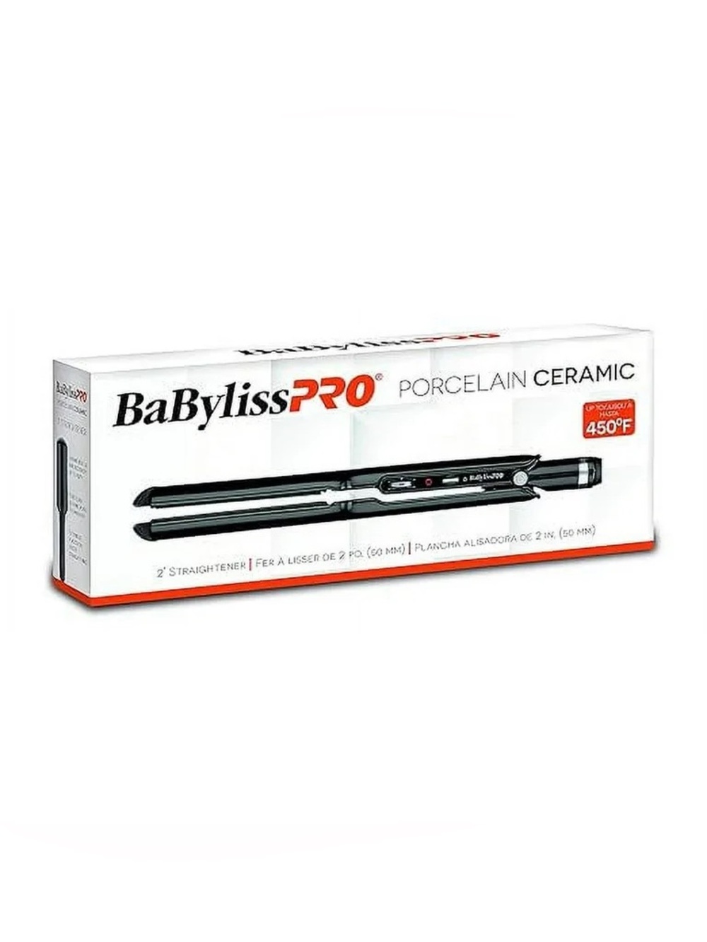 BaBylissPRO Porcelain Ceramic Straightening Iron 2” NIB